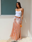 PRE ORDER Sierra Fringe Skirt - Orange