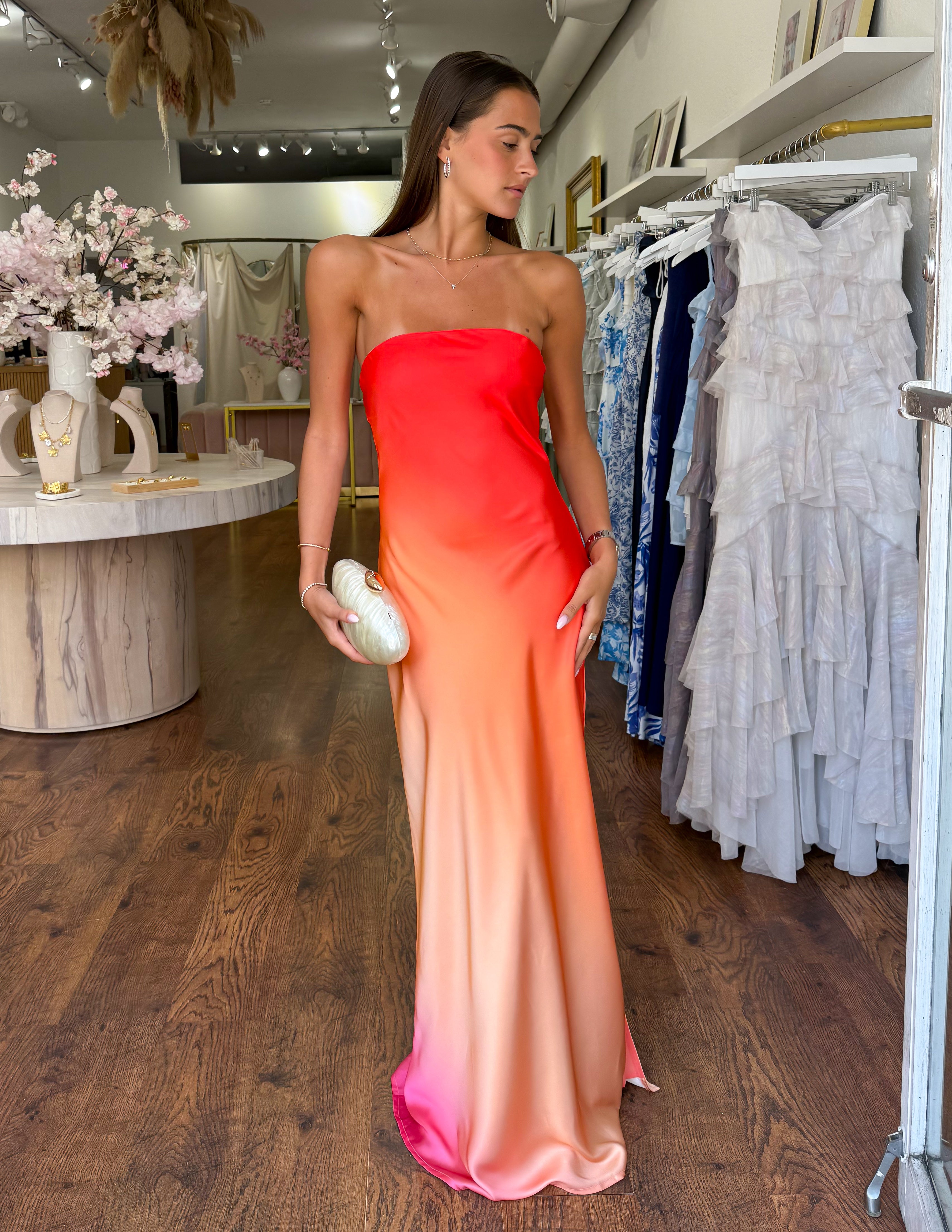 PRE ORDER Silky Slip Dress - Sunset L PRE ORDER Silky Slip Dress - Sunset L