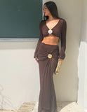 Posie Lace Set - Cocoa