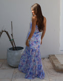 Filomena Floral Dress- Blue Pastel