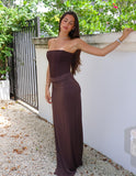 Teila Corset Maxi Dress - Cocoa