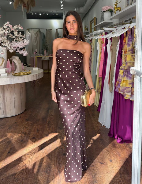 Maisie Set - Cocoa Polka Dot