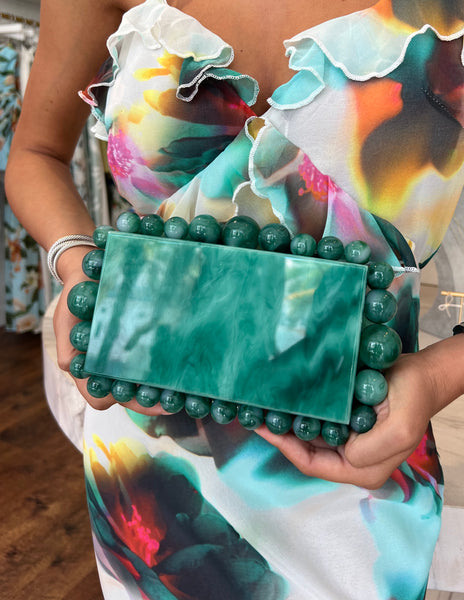 Bubble Clutch - Seafoam Green