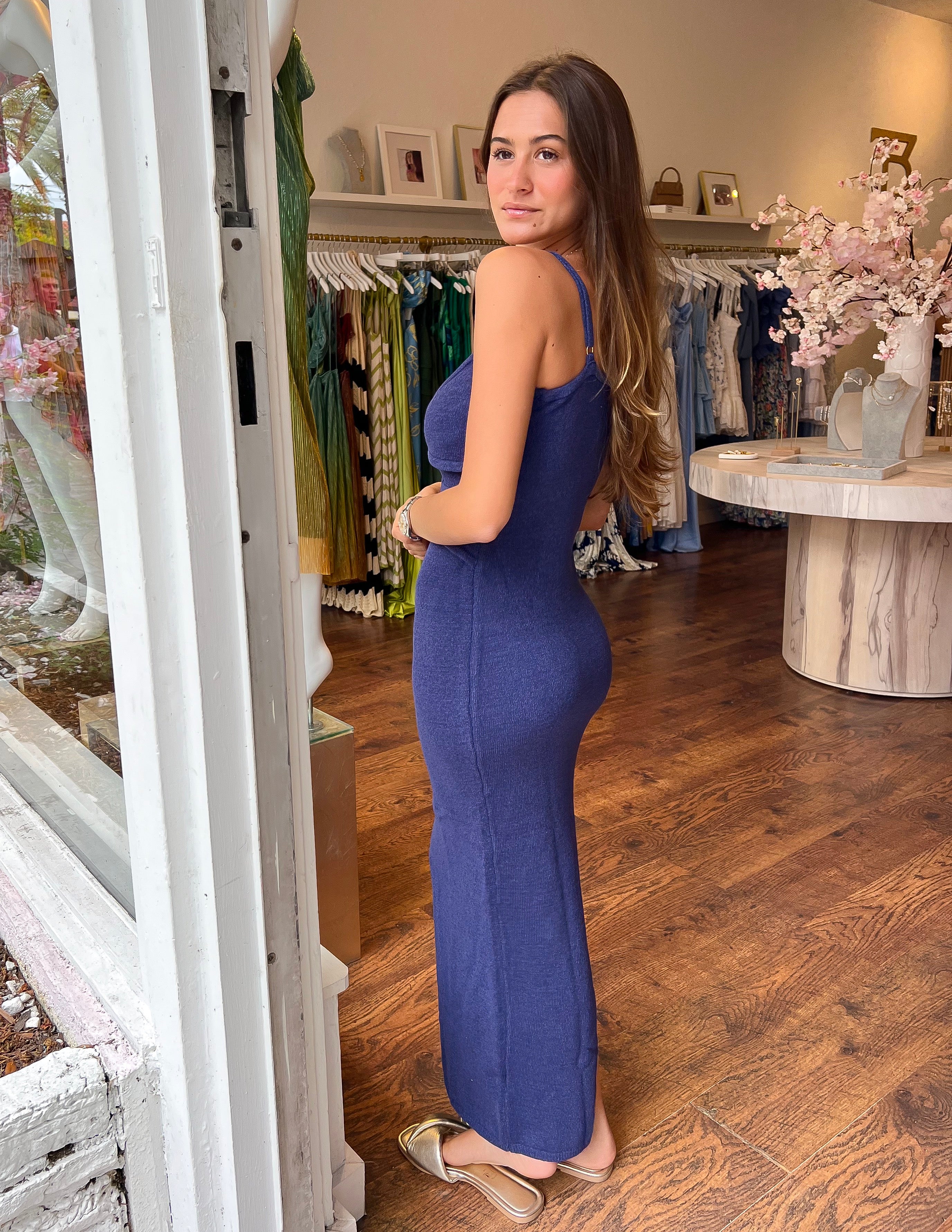 Marbella Midi Dress - Blue