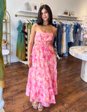 Newport Maxi Dress - Pink Floral