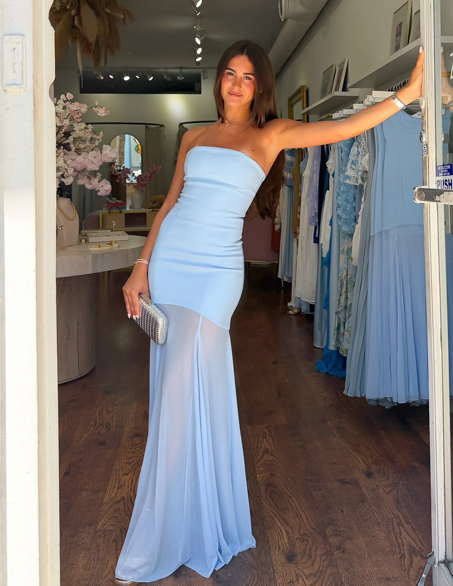 skyrizi blue dress Seraphina Maxi