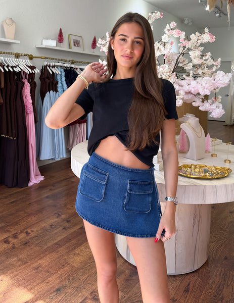 Kira Denim Skort