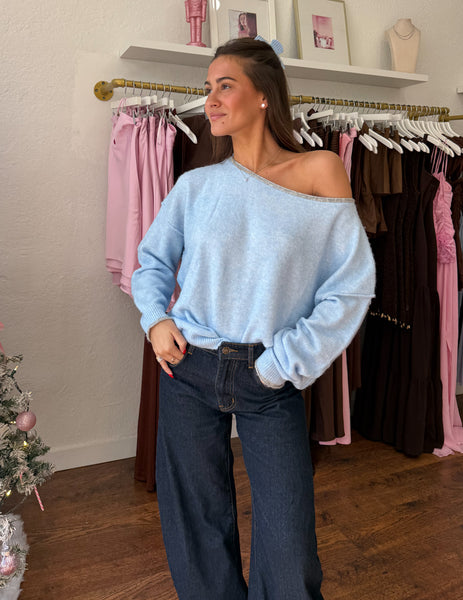 Sky Blue Knit Sweater