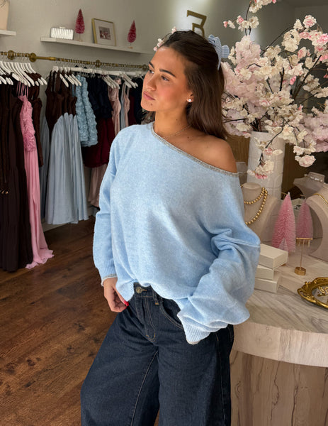 Sky Blue Knit Sweater