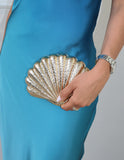 Gold Shell Clutch