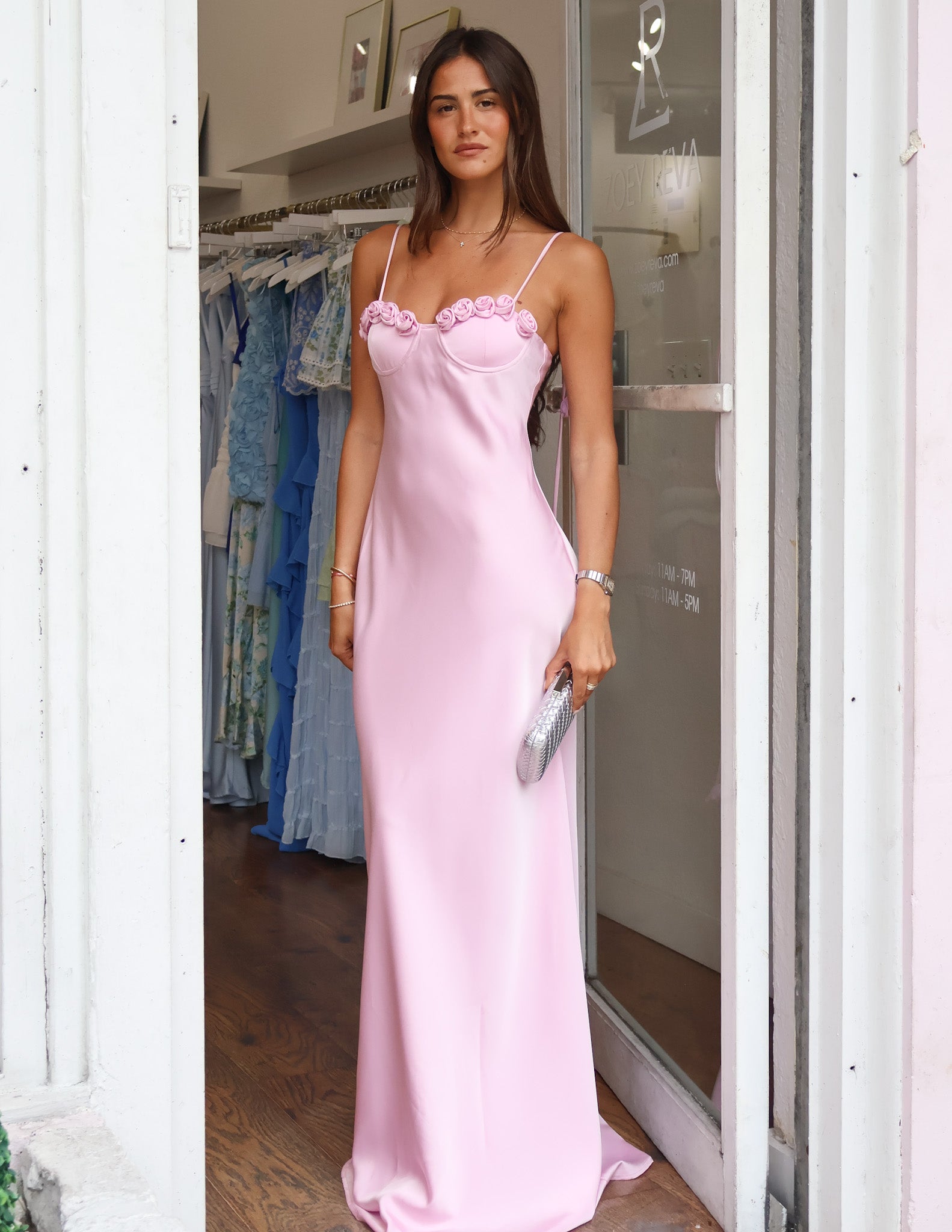 daphne satin dress Daphne Dress in Navy