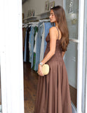 Lina Smocked Maxi - Cocoa