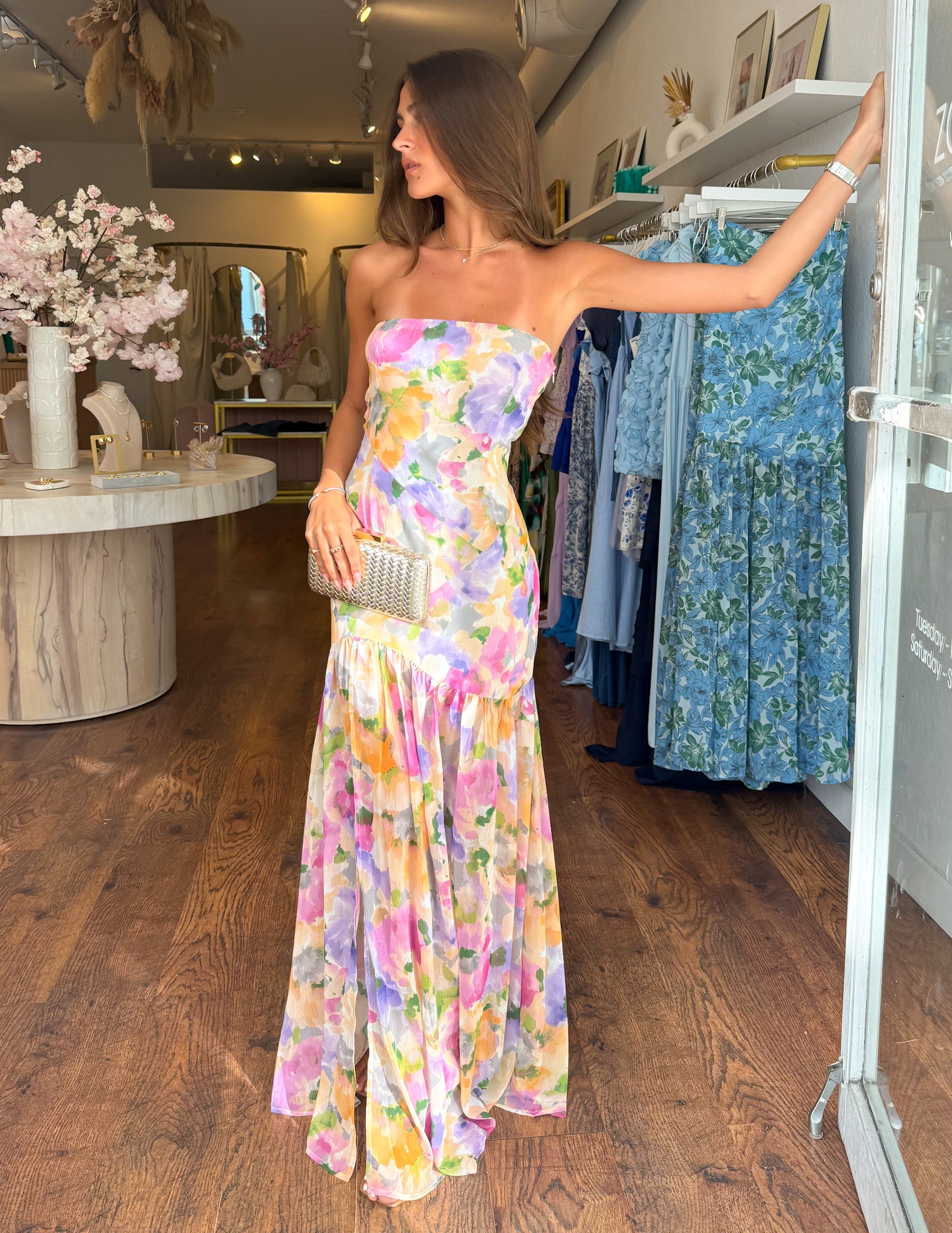Filomena Floral Dress- Pastel Filomena Floral Dress- Pastel