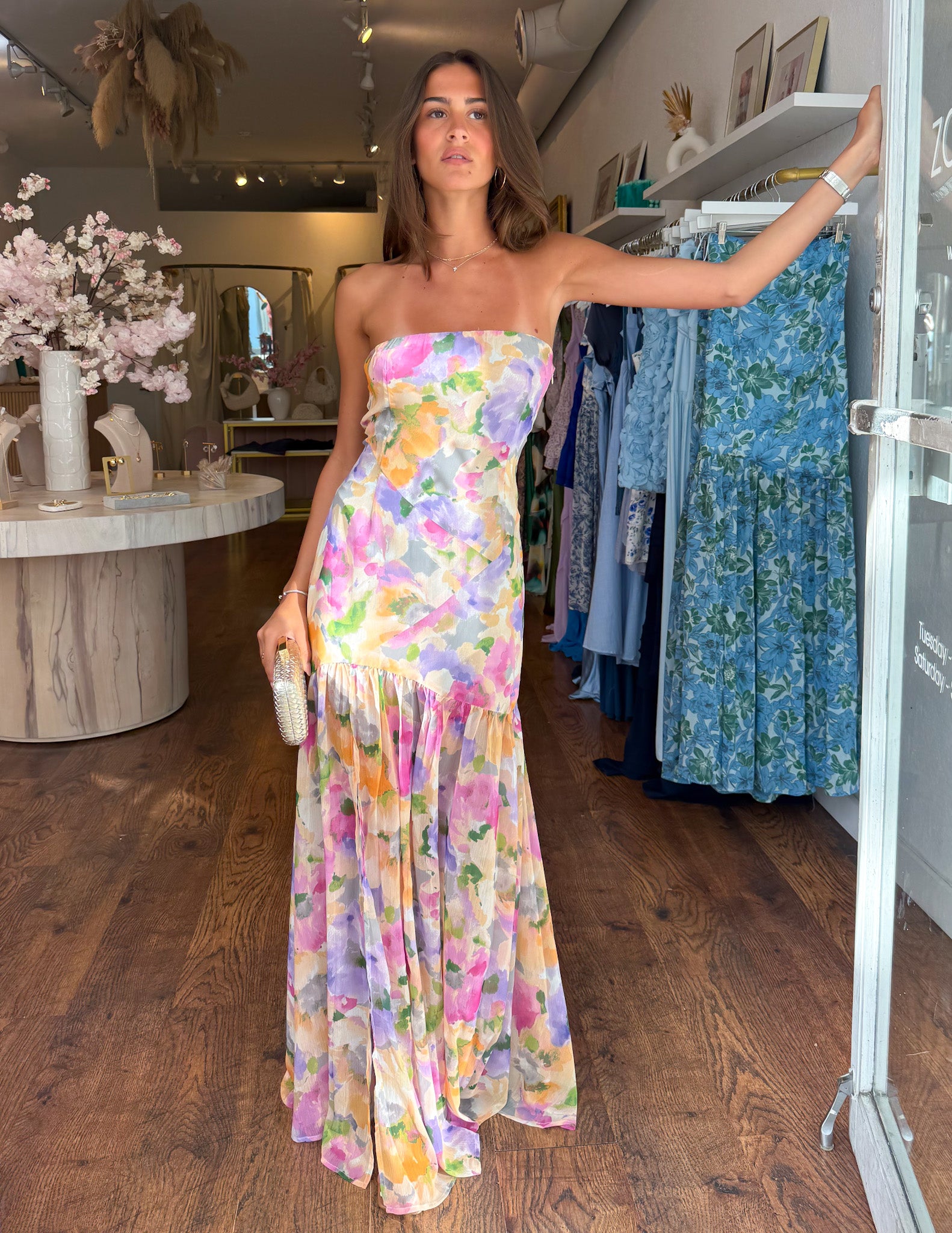Filomena Floral Dress- Pastel Filomena Floral Dress- Pastel