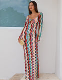 Emi Knit Maxi - Chevron
