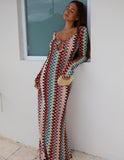 Emi Knit Maxi - Chevron