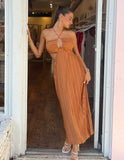 Cannes Midi Dress - Rust