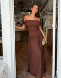 Bella Maxi Dress - Brown