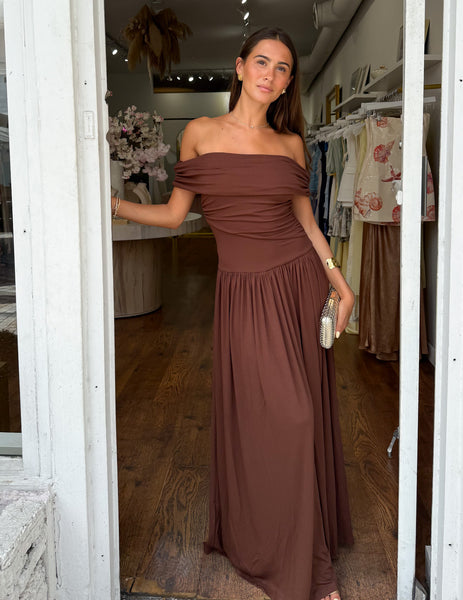 Bella Maxi Dress - Brown