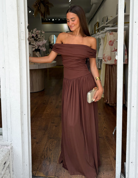 Bella Maxi Dress - Brown