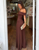 Bella Maxi Dress - Brown