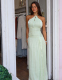 Ava Maxi Dress - Metallic Sage