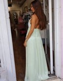 Ava Maxi Dress - Metallic Sage