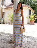 Lia Knit Maxi - Chevron
