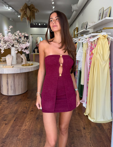 Nelly Knit Set - Wine