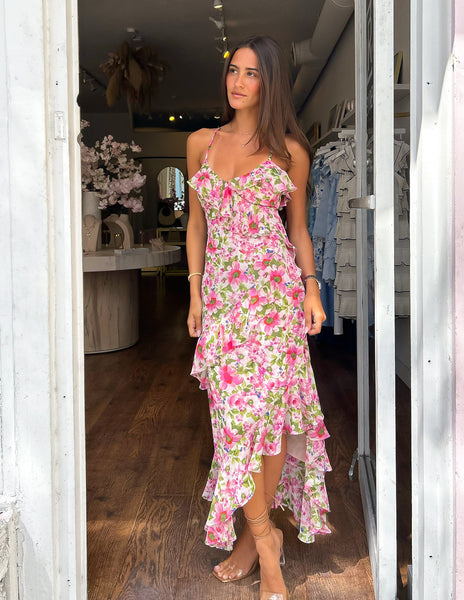 Wild Rose Midi Dress - Floral