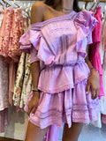 Popover Mini Dress- lilac