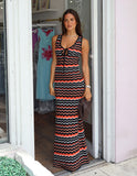 Lia Knit Maxi - Dark Chevron