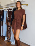 Winnie Shirt Dress - Cocoa