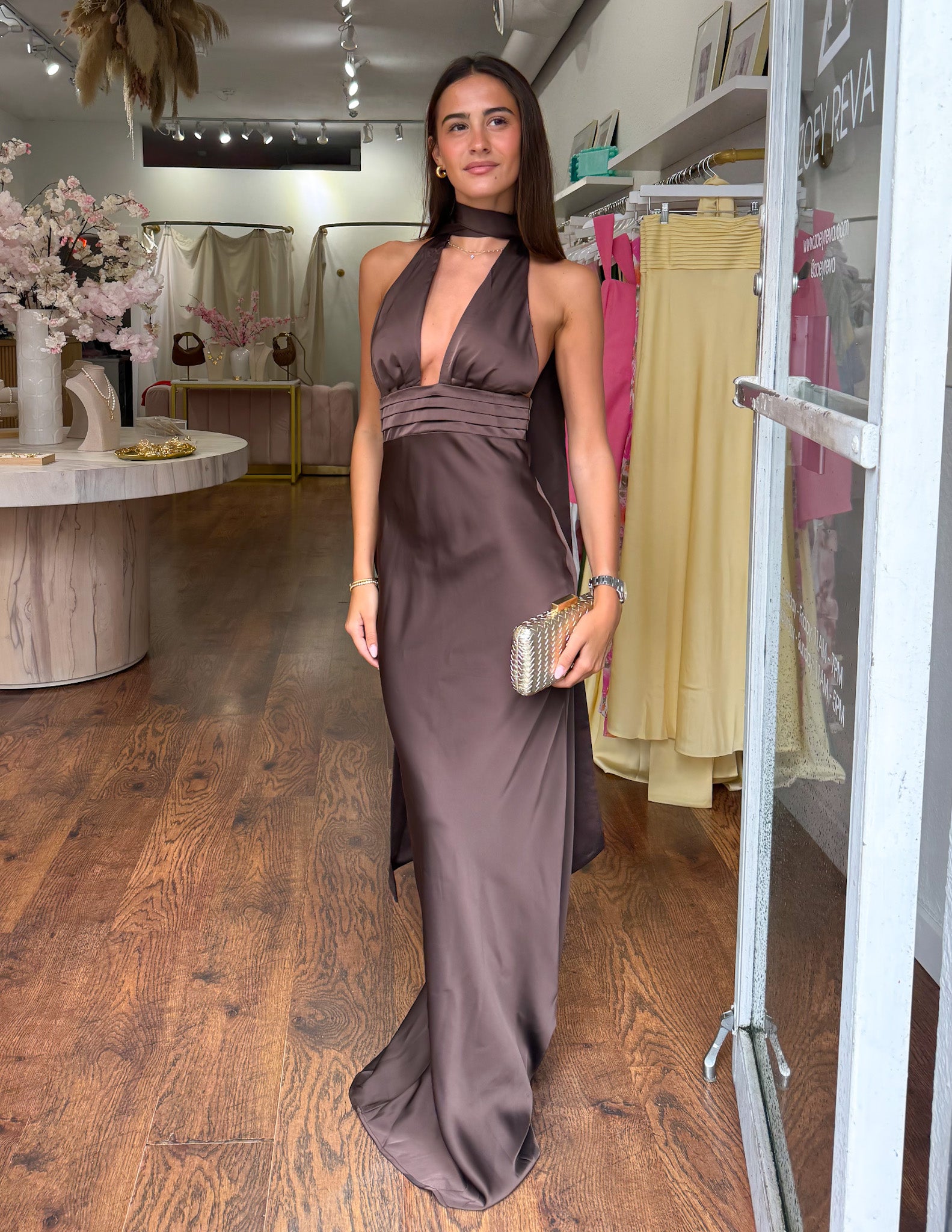 cocoa bridesmaid dresses Camille Maxi Dress