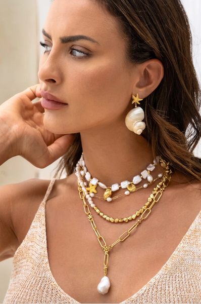Charm Pearl Necklace