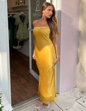 Silky Slip Dress - Gold