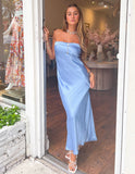 Silky Slip Dress - Blue