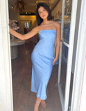 Silky Slip Dress - Blue