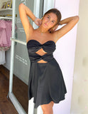 Cabana Nights Mini Dress - Black