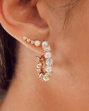 cubic zirconia pearl hoops