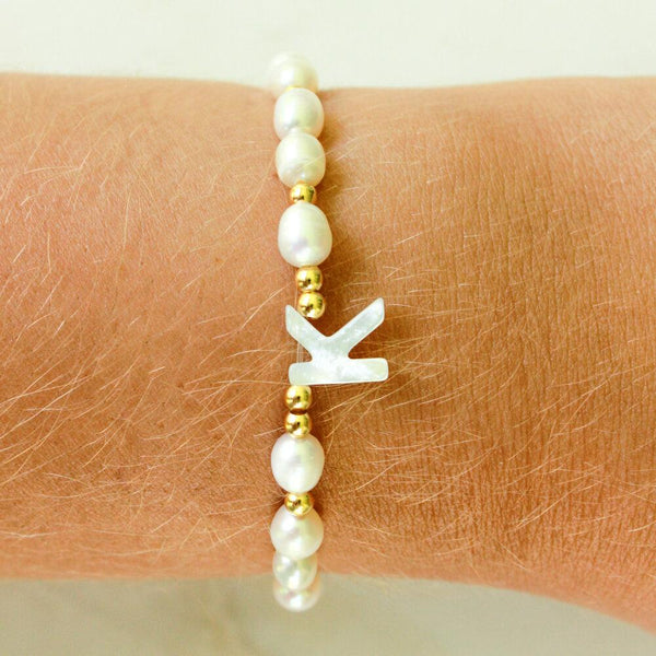 Nacre Initial Bracelet