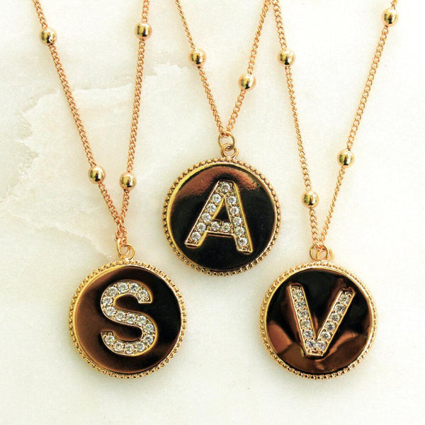 Sparkly Medallion Initial 20"