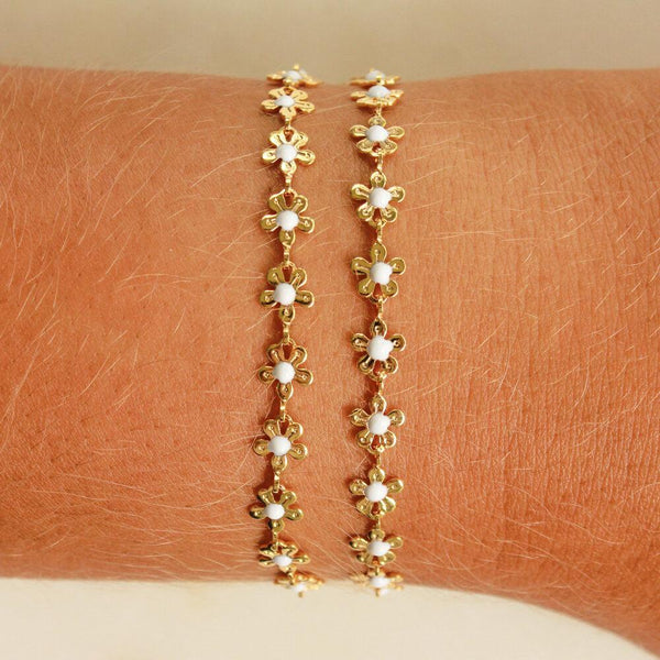 White Flower Bracelet